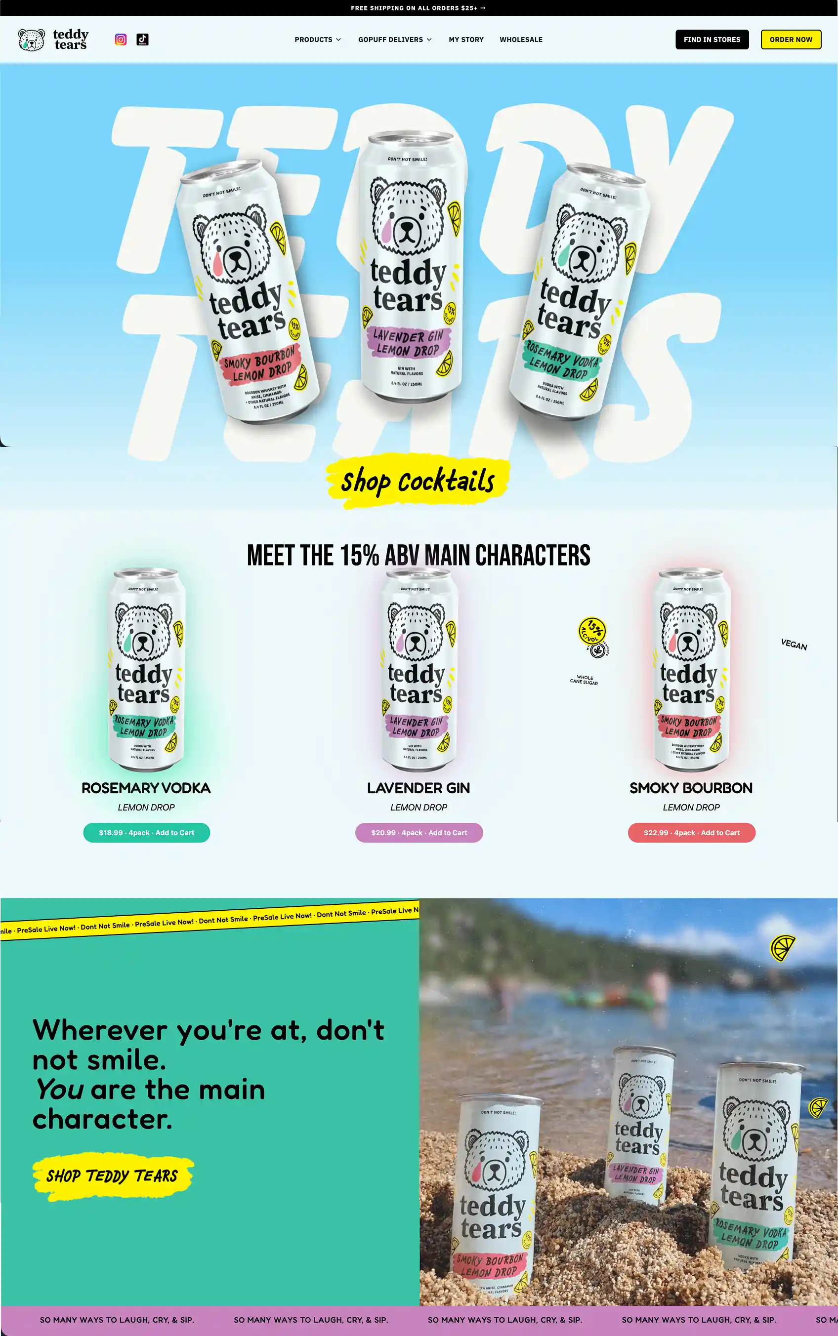 Teddy Tears Landing Page